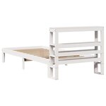 vidaXL Cadre de lit et tête de lit blanc 100x200 cm bois de pin massif