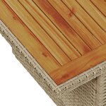 Ensemble de canapé de jardin 7 pièces avec coussins Beige Poly Rattan