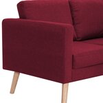 vidaXL Ensemble de canapé 2 Pièces Tissu Rouge bordeaux