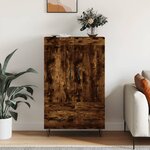 vidaXL Buffet haut chêne fumé 69 5x31x115 cm bois d'ingénierie