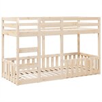 vidaXL Lit superposé 90x190 cm Bois de pin massif
