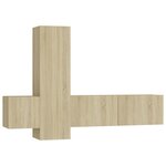 vidaXL Ensemble de meubles TV 3 Pièces Chêne sonoma Bois d'ingénierie