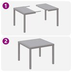 vidaXL Ensemble de salle à manger de jardin 3 pièces avec coussins Gris clair Poly Rattan