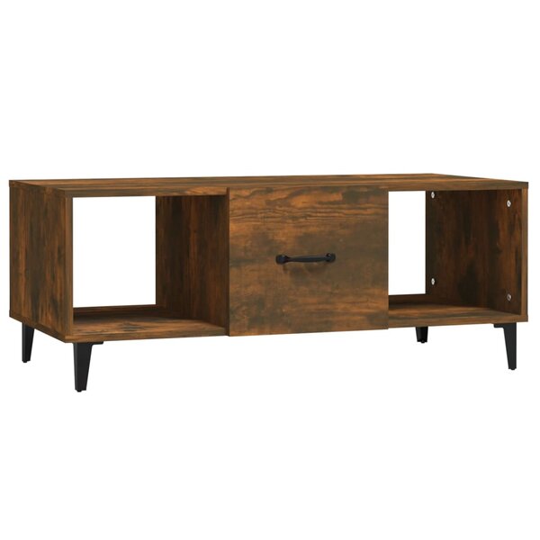 vidaXL Table basse Chêne fumé 102x50x40 cm Bois d'ingénierie