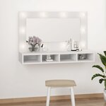 vidaXL Armoire à miroir avec LED blanc 90x31 5x62 cm