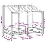 vidaXL Lit pour enfants avec toit 80x160 cm bois massif de pin