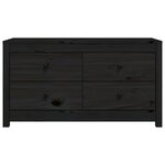 vidaXL Armoire latérale Noir 100x40x54 cm Bois de pin massif