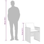 vidaXL Ensemble à manger de jardin et coussins 17 Pièces marron rotin