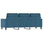 vidaXL Canapé à 3 places Bleu 180 cm Velours