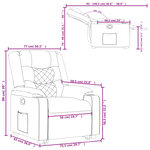 vidaXL Fauteuil inclinable Gris Similicuir