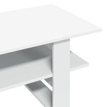 vidaXL Table basse blanc 102x55x42 cm bois d'ingénierie
