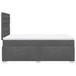 vidaXL Sommier à lattes de lit avec matelas Gris foncé 120x200cm Tissu