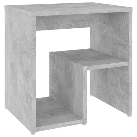 vidaXL Table de chevet Gris béton 40x30x40 cm Aggloméré