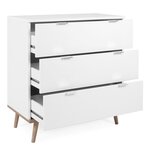 Finori Commode Göteborg 1 Blanc et chêne Sonoma