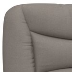 vidaXL Cadre de lit avec tête de lit Taupe 180x200 cm Tissu