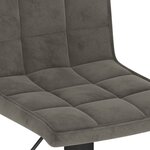 vidaXL Tabourets de bar lot de 2 gris foncé velours