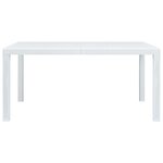 vidaXL Ensemble à manger d'extérieur 7Pièces Plastique Blanc Aspect rotin