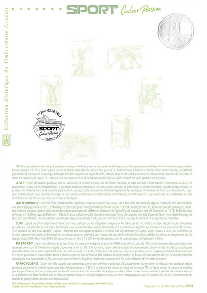 Document philatélique - Sports - Océanie - Vert