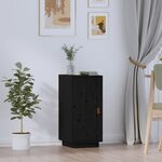 vidaXL Buffet Noir 34x40x75 cm Bois massif de pin