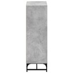 vidaXL Buffet avec portes en verre gris béton 35x37x120 cm