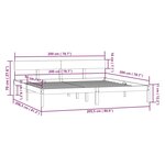 vidaXL Cadre de lit sans matelas bois massif 200x200 cm