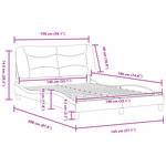 vidaXL Cadre de lit sans matelas bleu 140x190 cm tissu