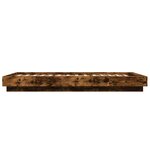 vidaXL Cadre de lit chêne fumé 75x190 cm bois d'ingénierie