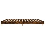 vidaXL Cadre de lit sans matelas chêne fumé 140x200 cm bois ingénierie