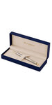 Waterman hemisphere stylo bille  acier inoxydable  recharge bleue pointe moyenne  coffret cadeau