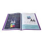 Protège-documents En Polypropylène 5/10e Opak Pochettes Cristal 80 Vues - A4 - Violet - X 10 - Exacompta