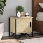vidaXL Table de chevet Chêne sonoma 40 x 30 x 40 cm Aggloméré