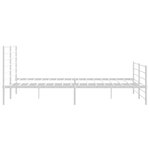 vidaXL Cadre de lit métal sans matelas et pied de lit blanc 183x213 cm