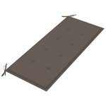 vidaXL Banc de jardin 2 places avec coussin 120 cm Bois d'eucalyptus