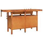 vidaXL Établi avec tiroirs et étaux 162x62x83 cm Bois massif d'acacia