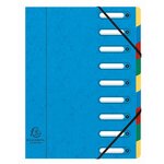 Trieur Harmonika® À Fenêtres Avec Élastiques Véritable Carte Lustrée 9 Compartiments - Couleurs Assorties - X 6 - Exacompta