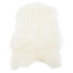 vidaXL Housse de chaise en peau de mouton islandaise Crème 70x110 cm