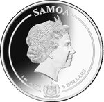 Pièce de monnaie en Argent 5 Dollars g 31.1 (1 oz) Millésime 2021 Harry Potter Samoa 2021 HOGWARTS LETTER