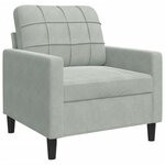 vidaXL Ensemble de canapés 3 Pièces avec coussins Gris clair Velours