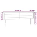 vidaXL Tête de lit à LED Bleu 203x16x78/88 cm Tissu