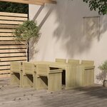 vidaXL Ensemble à manger de jardin 7 Pièces Bois de pin imprégné
