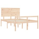 vidaXL Lit pour personne âgée et tête de lit 140x190 cm bois massif