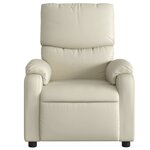 vidaXL Fauteuil inclinable électrique Crème Similicuir