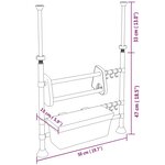 vidaXL Organisateur de cuisine réglable Aluminium