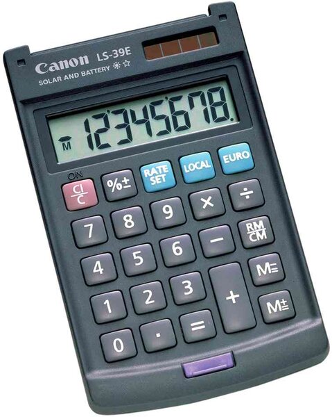 Calculatrices LS-39 E  Alimentation solaire/par piles CANON