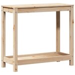 vidaXL Table de rempotage avec étagère 82 5x35x75cm bois massif de pin