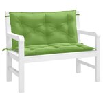 vidaXL Coussins de banc de jardin lot de 2 vert mélangé tissu