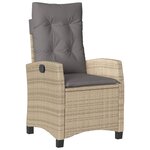 vidaXL Ensemble à manger de jardin coussins 7 Pièces mélange beige rotin