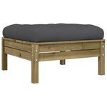 vidaXL Salon de jardin 5 Pièces avec coussins bois de pin imprégné