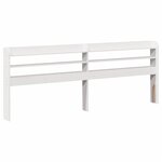 vidaXL Cadre de lit et tête de lit blanc 180x200 cm bois de pin massif