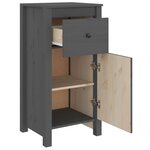vidaXL Buffet gris 40x35x80 cm bois massif de pin